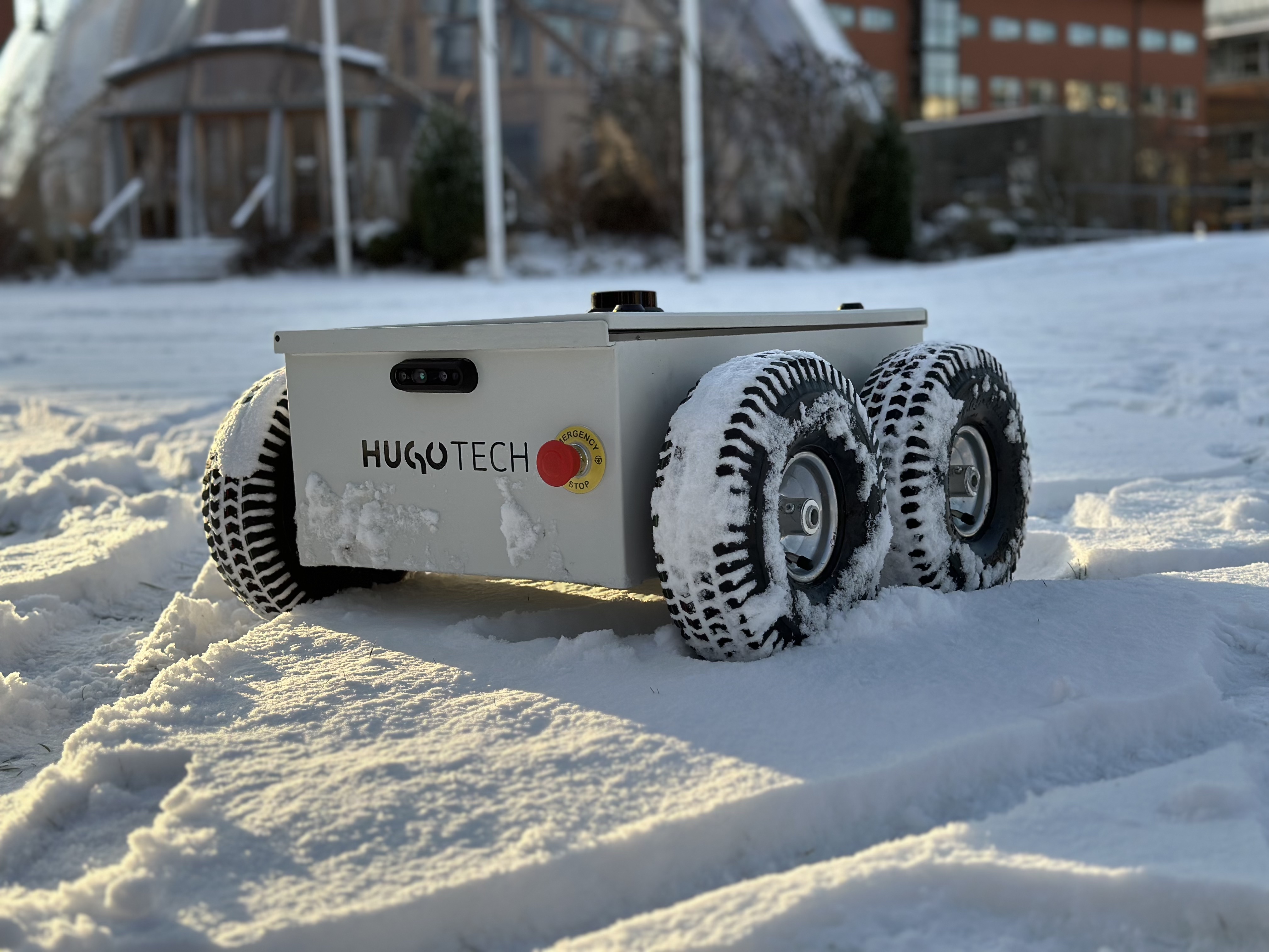 Hugo robot operating in winter conditions